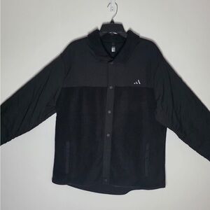 Adidas Black Quilted Fleece Jacket